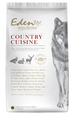 Karma Eden Country Cuisine 2 kg dla małych i średnich ras - rozmiar granulek S