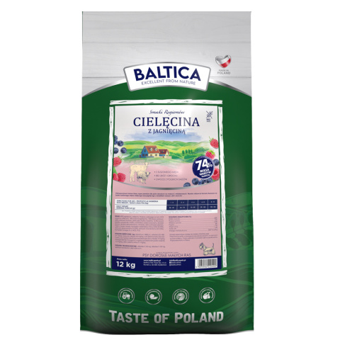 BALTICA Baltica Cielęcina z jagnięciną dla małych ras 12kg