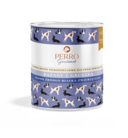 PERRO Karma mokra Bażant z gruszką – monobiałkowa formuła dla psów dorosłych 800g